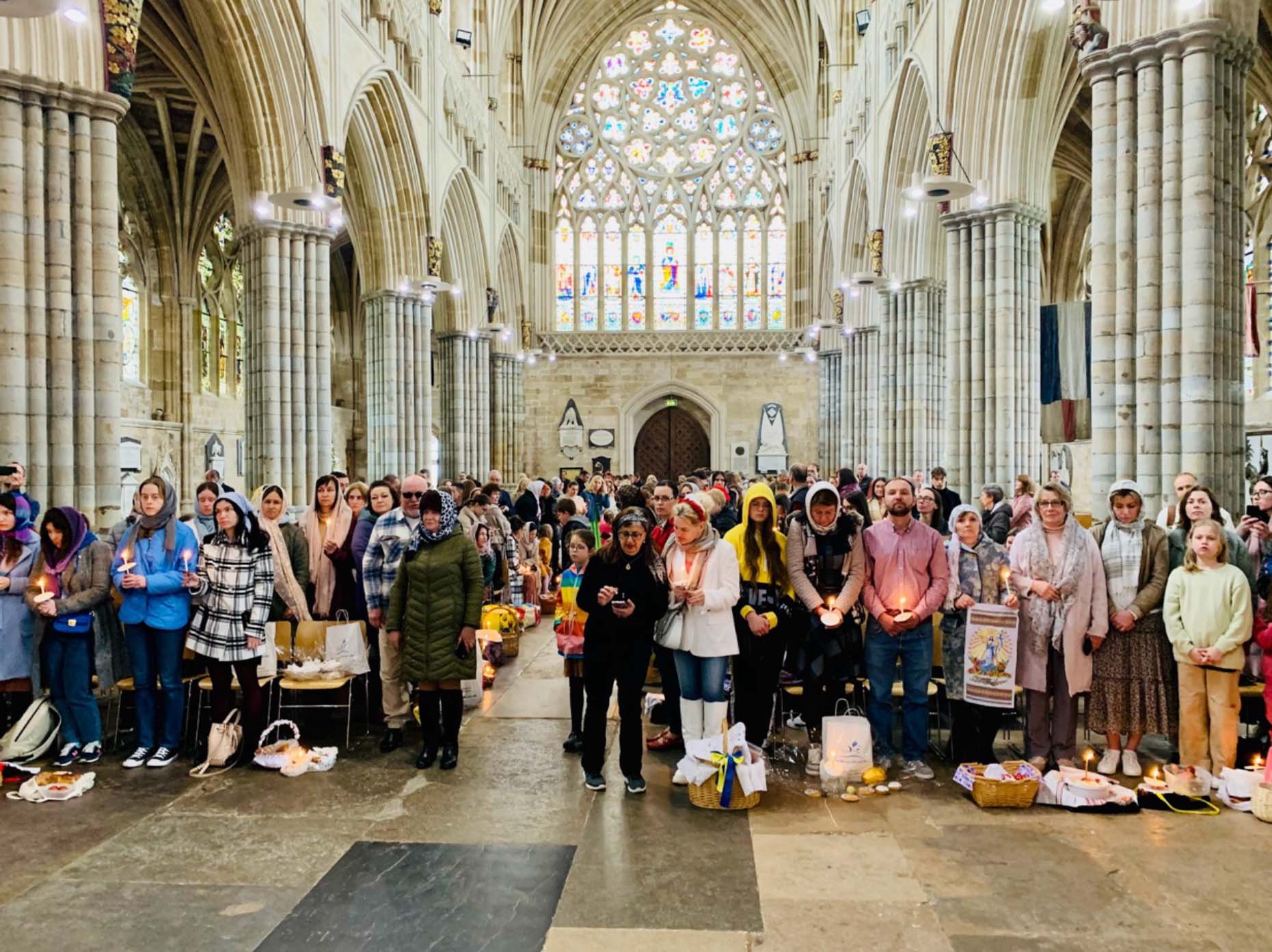 Ukrainian Orthodox Easter service Exeter Cathedral