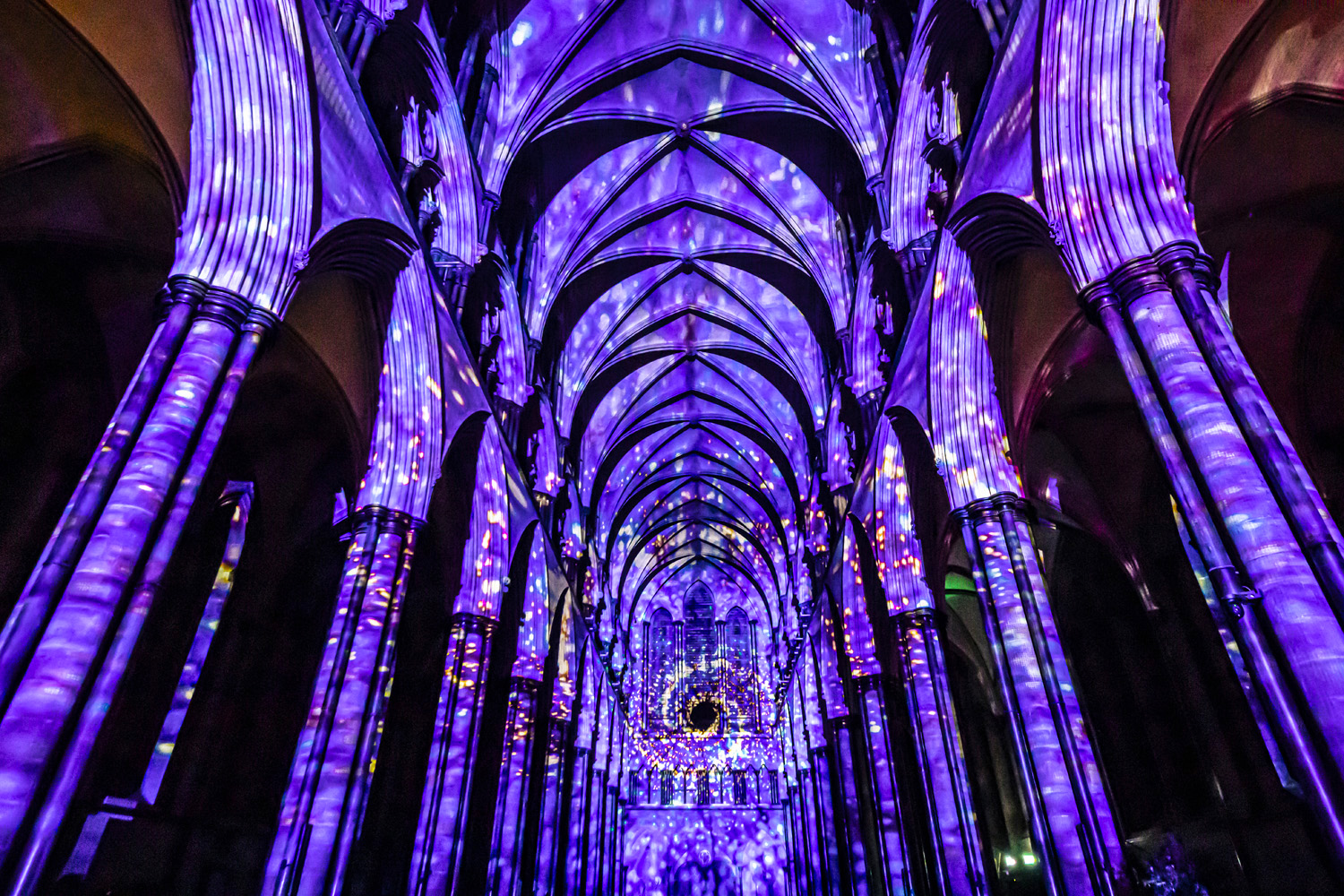 Luxmuralis Salisbury cathedral Time Son et lumiere life light and sound art projection mapping 2024 cathedral light show _24smv